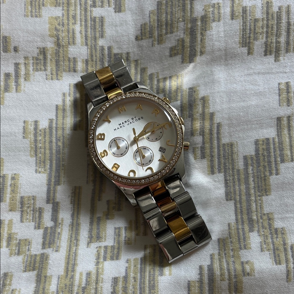 Marc Jacobs Two-Tone Silver and Gold Watch